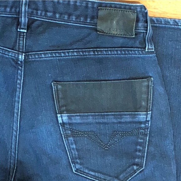Guess Slim Tapered Jeans Women's 29 Blue with Black Zipper Details - Picture 11 of 12
